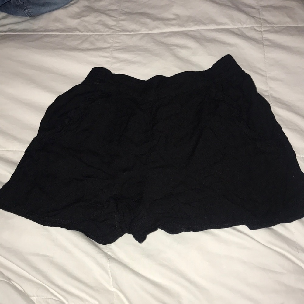 Black flowy shorts